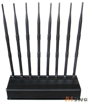 8 안테나 16W UHF VHF 전파 교란기, 4G 라이이트 무선 인터넷 와이맥스 전파 교란기 315Mhz/433Mhz